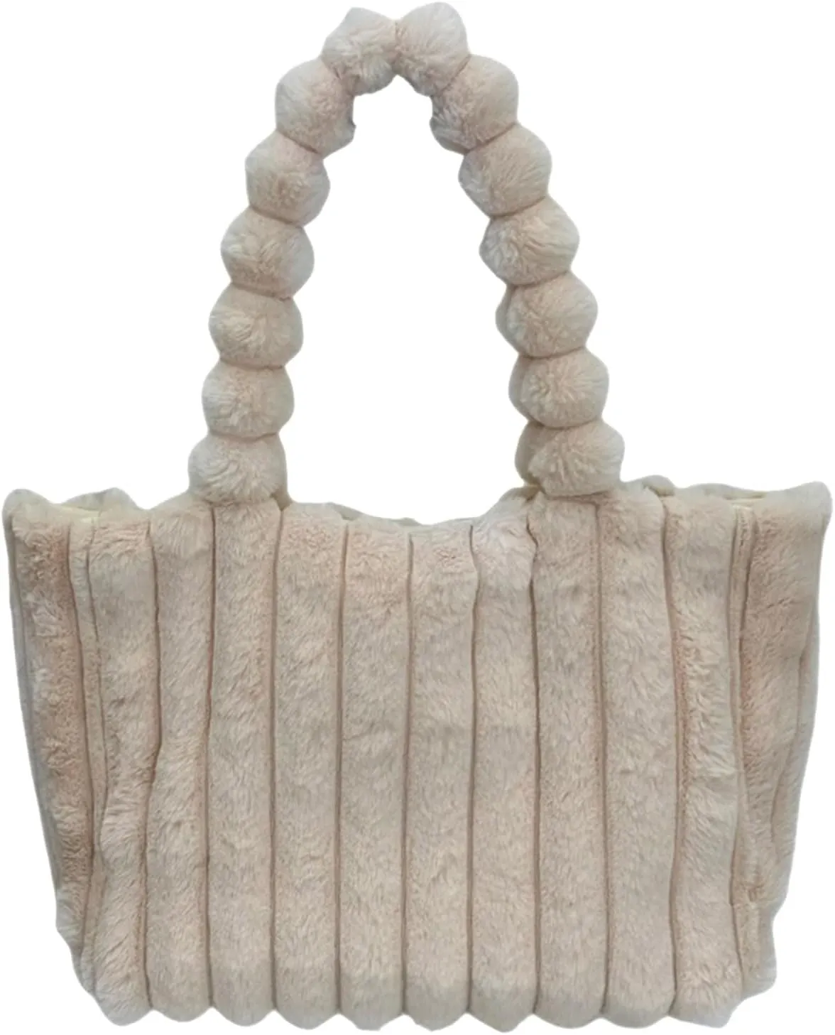 New Large Capacity Tote Bag High End Single Shoulder Furry Bag Shoulder Bags for Women (WH2, One Size)