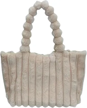 New Large Capacity Tote Bag High End Single Shoulder Furry Bag Shoulder Bags for Women (WH2, One Size)