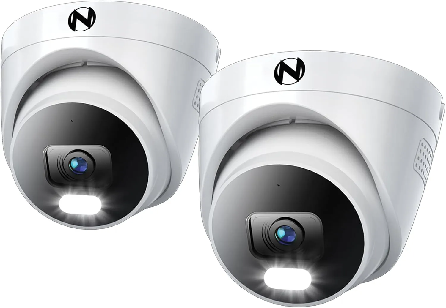Night Owl Add On Wired IP 4K HD Indoor/Outdoor Deterrence Dome Cameras with 2-Way Audio (2 Pack)