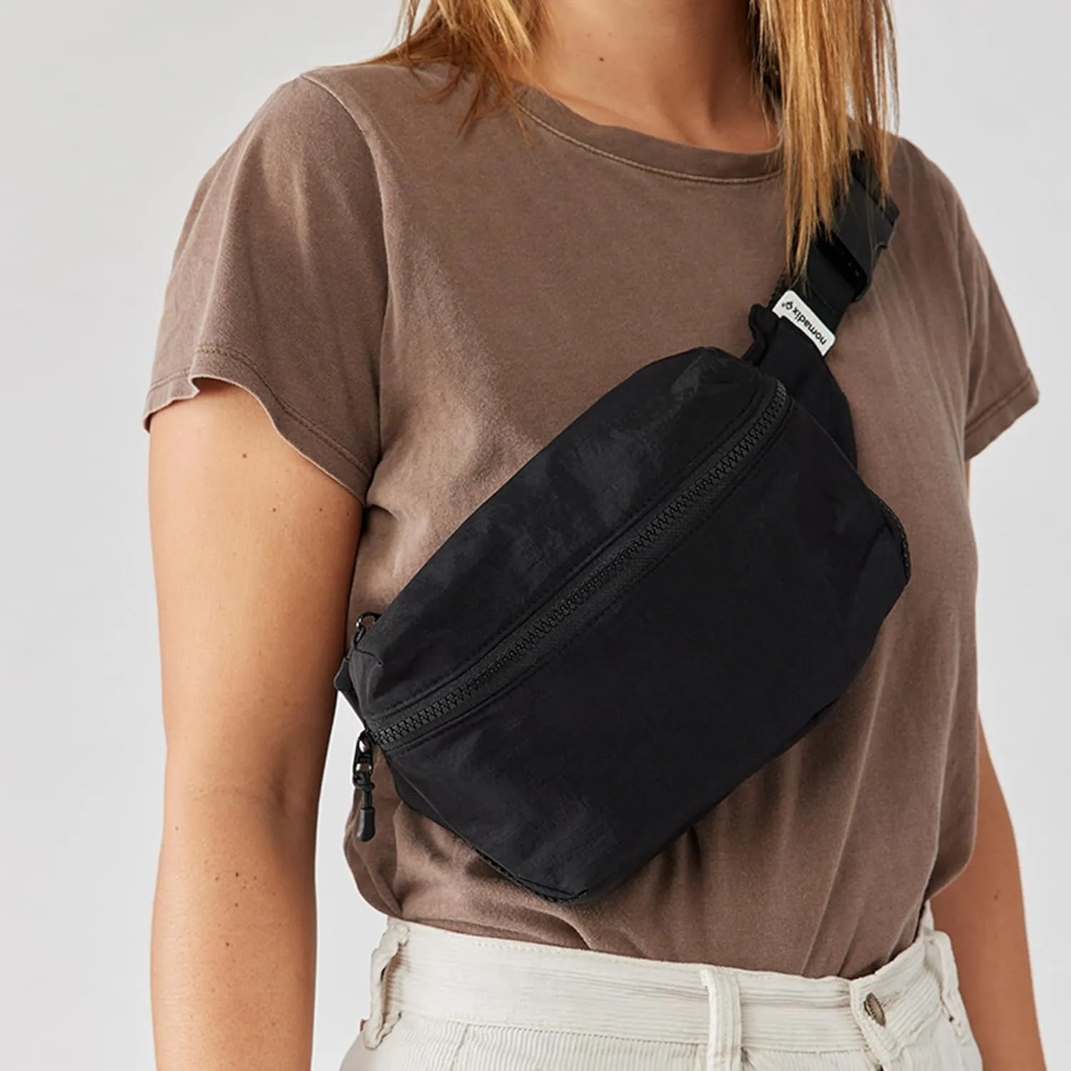 Nomadix Fanny Pack Eastern Beach – Lightweight, Water-Resistant Crossbody Bag for Hiking, Festivals, and Travel – Eco-Friendly Recycled Nylon with Key Clip, Dual Pockets, and Secure Storage