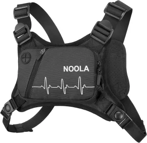 NOOLA Running Chest Pack, Running Vest for Men with Reflective Back, Sport Chest Bag for Runners, Cycling, Biking, EDC Pouch