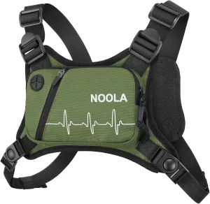NOOLA Running Chest Pack, Running Vest for Men with Reflective Back, Sport Chest Bag for Runners, Cycling, Biking, EDC Pouch