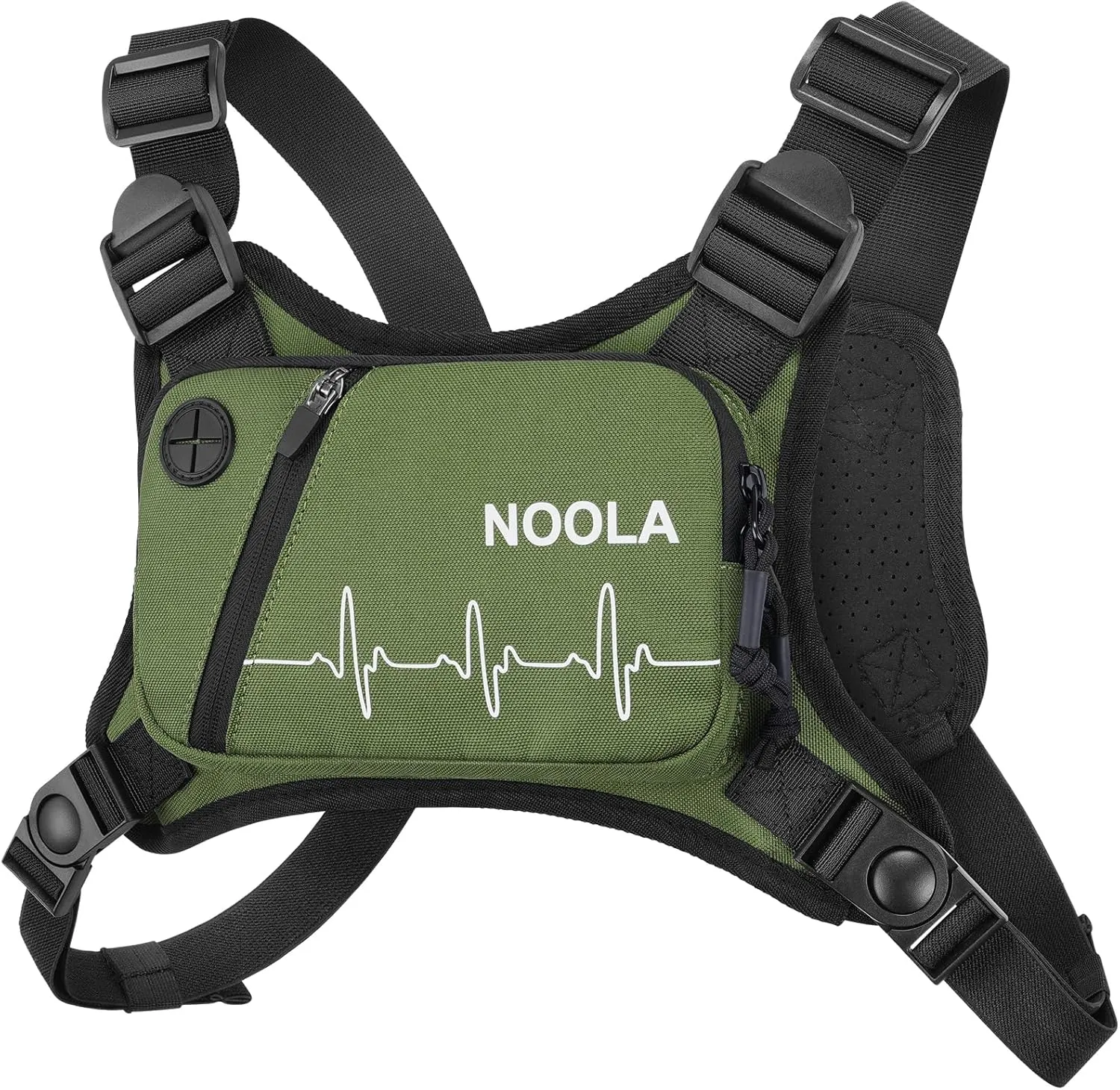 NOOLA Running Chest Pack, Running Vest for Men with Reflective Back, Sport Chest Bag for Runners, Cycling, Biking, EDC Pouch