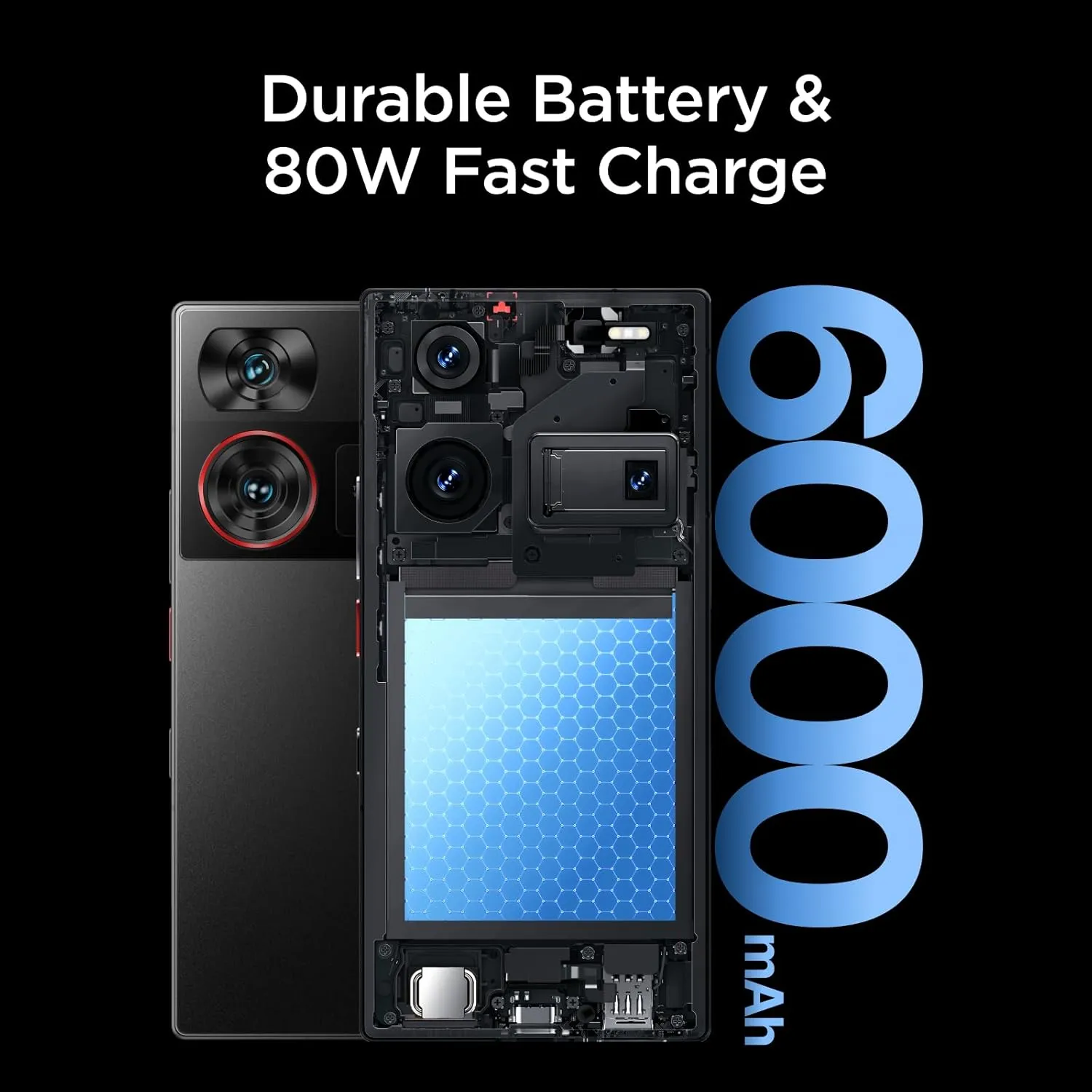 nubia Z60 Ultra 5G Unlocked Cellphone - Android Smartphone with UDC Tech, Snapdragon 8 Gen 3 Chips, 50MP Triple Camera, 120Hz 6.8" AMOLED Display, Large Battery, 80W Fast Charge, IP68 Waterproof