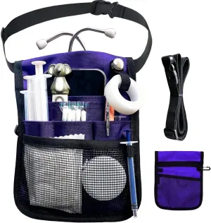 Nurse Fanny Pack for Women, Waist Bag with Adjustable Shoulder and Waist Strap for Medical Supplies (purple)