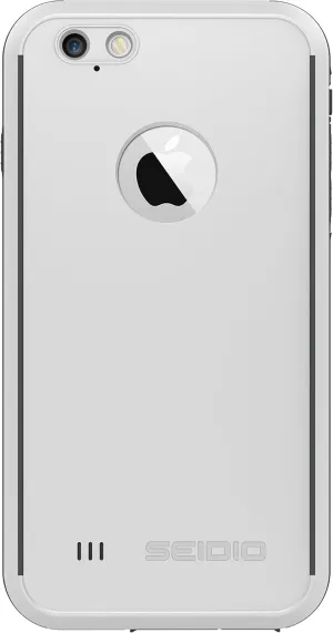 OBEX Waterproof Case for the iPhone 6 Plus/6s Plus [Drop Proof] [Everyday Protection] - Retail Packaging - White/Gray