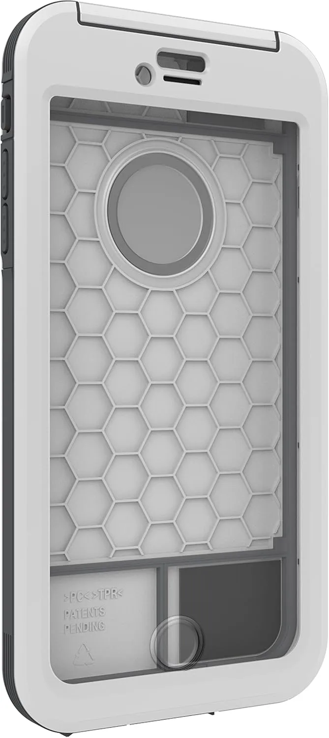 OBEX Waterproof Case for the iPhone 6 Plus/6s Plus [Drop Proof] [Everyday Protection] - Retail Packaging - White/Gray