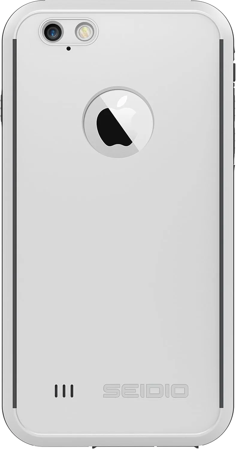 OBEX Waterproof Case for the iPhone 6 Plus/6s Plus [Drop Proof] [Everyday Protection] - Retail Packaging - White/Gray