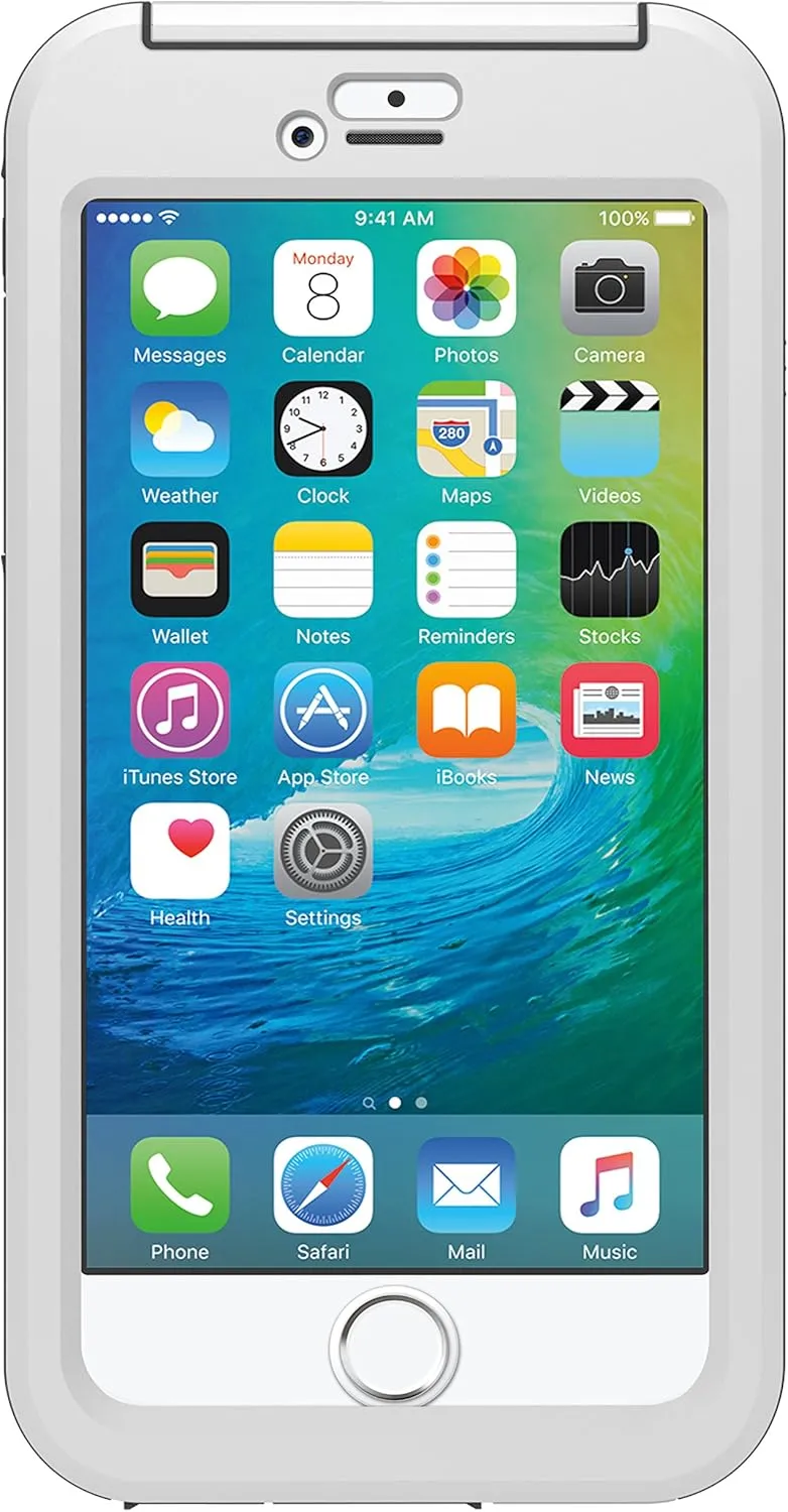 OBEX Waterproof Case for the iPhone 6 Plus/6s Plus [Drop Proof] [Everyday Protection] - Retail Packaging - White/Gray