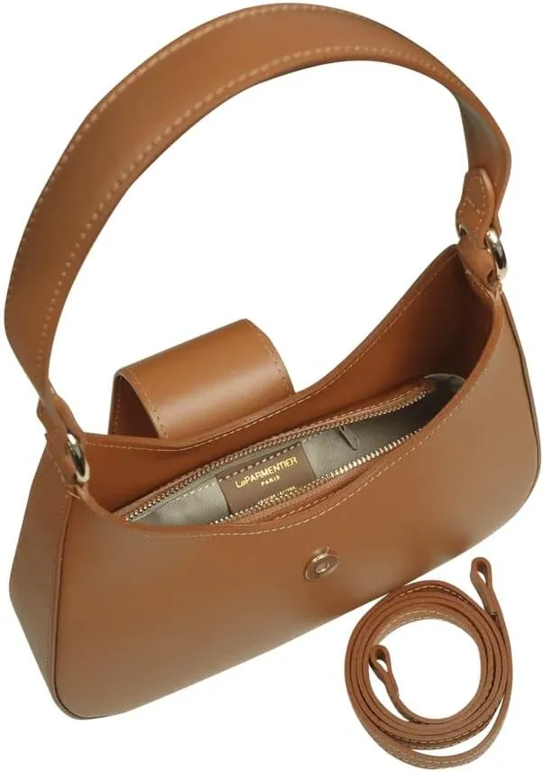 Obolo Shoulder Bag, Genuine Italian Calf Leather, 11 x 9.8 inches