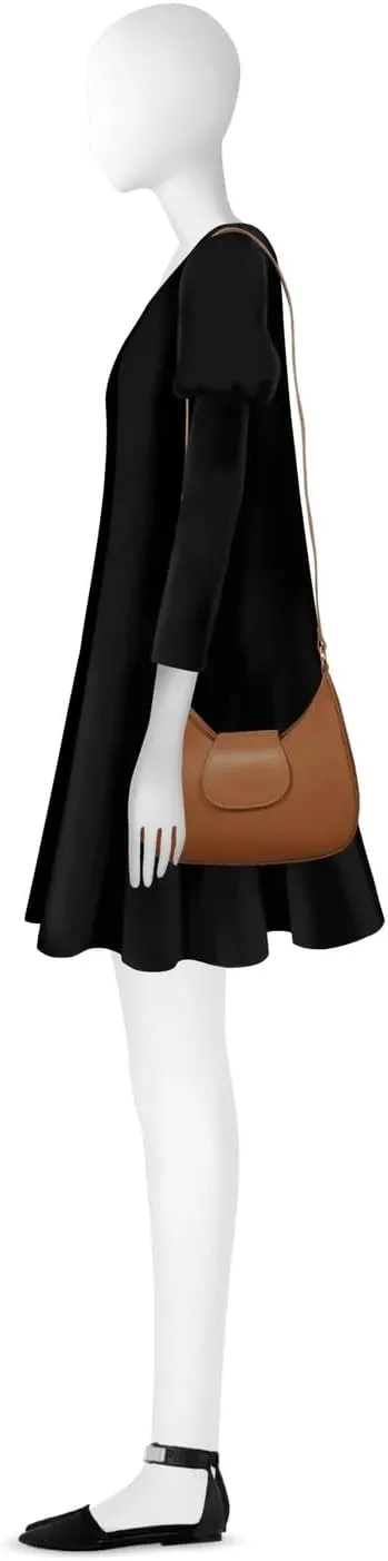 Obolo Shoulder Bag, Genuine Italian Calf Leather, 11 x 9.8 inches