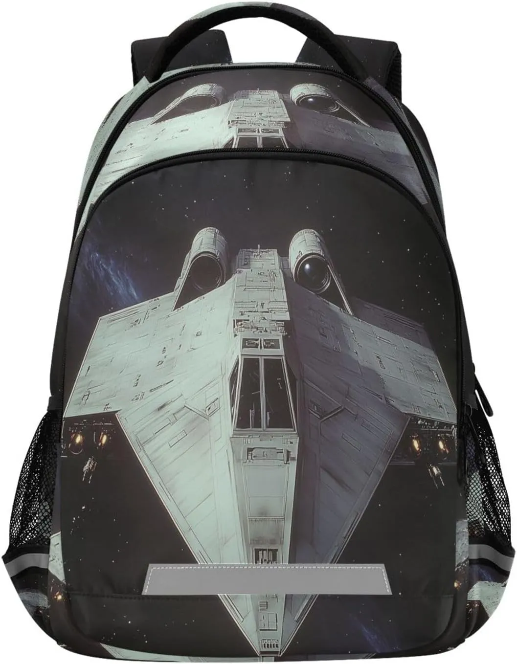 Old White Spacecraft Backpack for Boys Girls Kids Elementary Bookbag School Bag Students Daypack Travel Rucksack