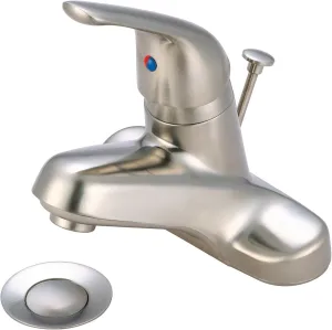 Olympia Faucets L-6162-BN Single Handle Lavatory Faucet, PVD Brushed Nickel Finish