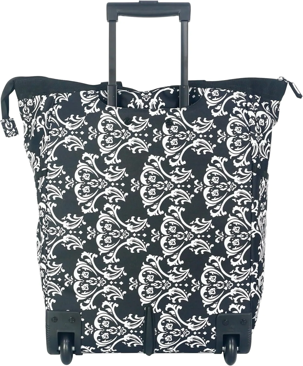 Olympia U.S.A. "FASHIONISTA Rolling Carry-on Luggage Tote, Damask Black