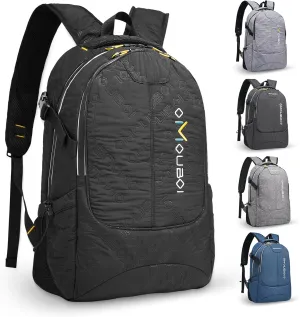 OMOUBOI Travel Laptop Backpack Lightweight 15.6" Reflective Business Daypack Water Resistant Computer Backpack (Black)