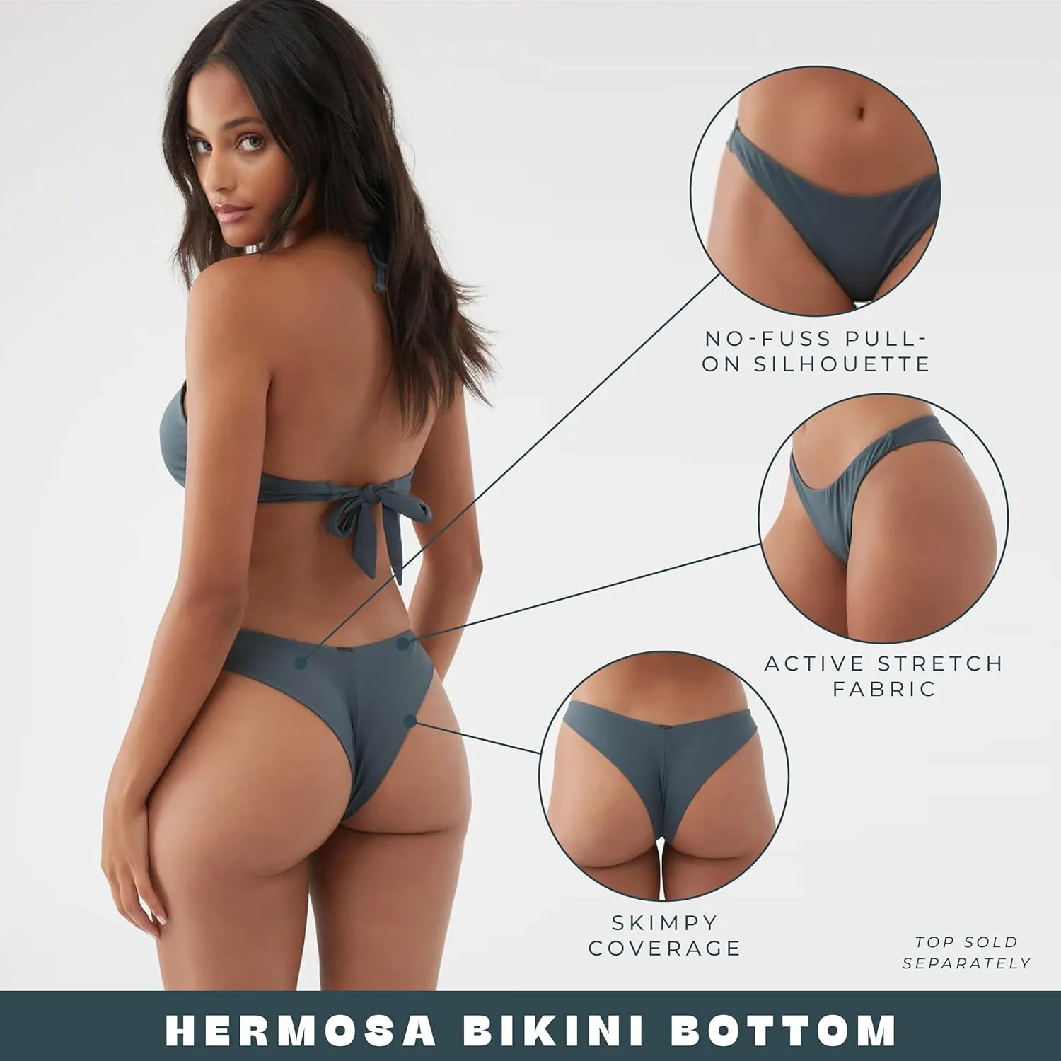 O'NEILL Women's Bikini Bottoms - Skimpy Coverage Women's Bathing Suit Bottom with High Rise Fit