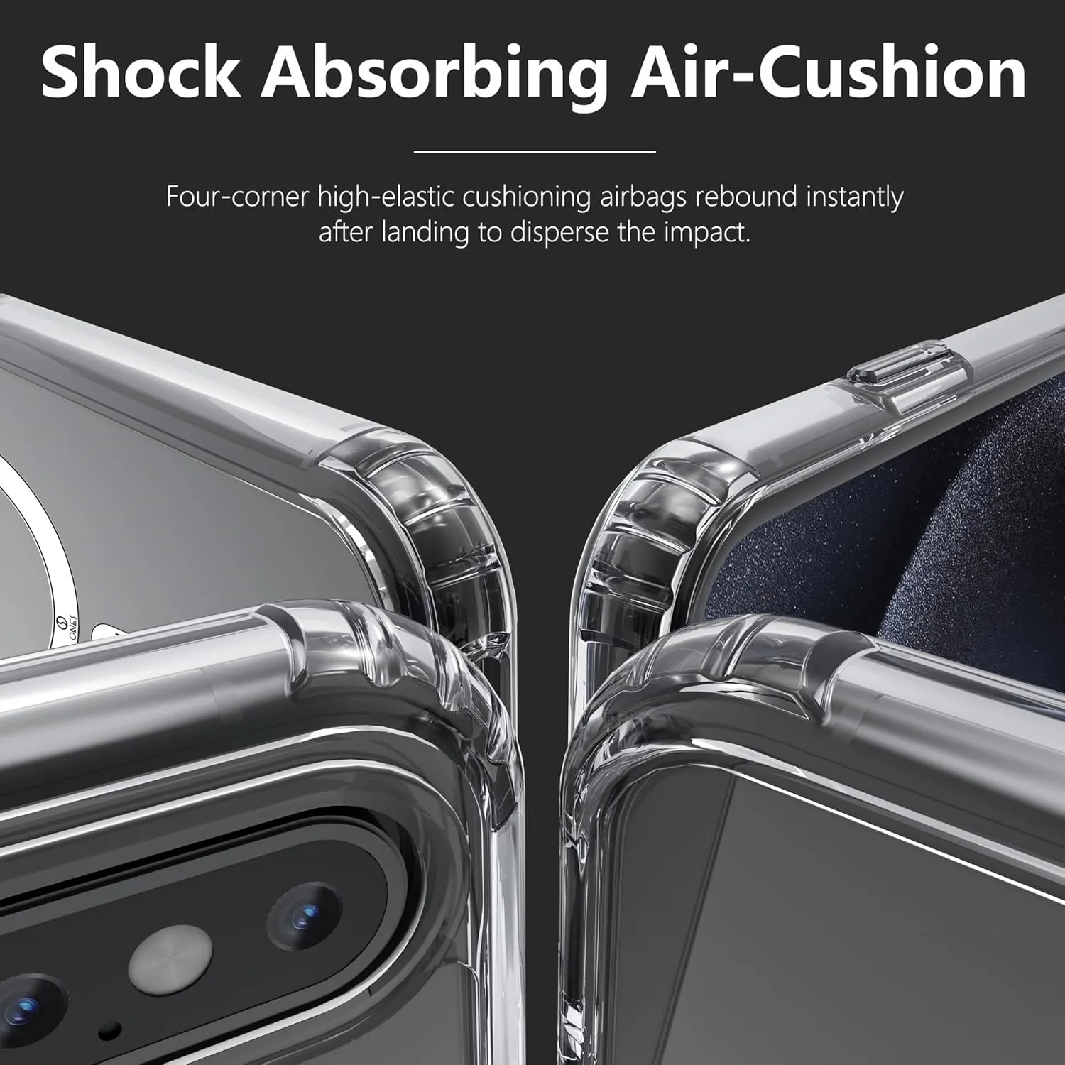ONES for iPhone Xs Max Case, Hybrid Magnetic Phone Case, Compatible with MagSafe, Military Grade Protection, Shockproof Airbag, Anti-Yellow Silicone Cover, Scratch-Resistant, Thin, Clear