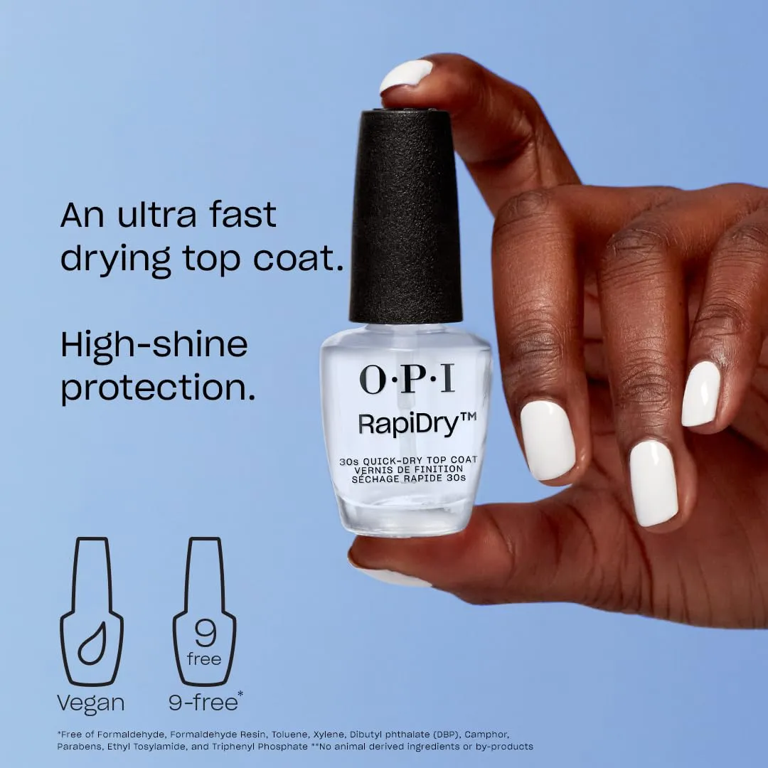 OPI Nail Lacquer Top Coat | Clear Nail Polish Top Coats | Classic, Quick Drying, High Shine, Gel-like Volumizing, & Matte Finish | Chip Resistant, High-Gloss, Long Lasting, Protects Color & Nails