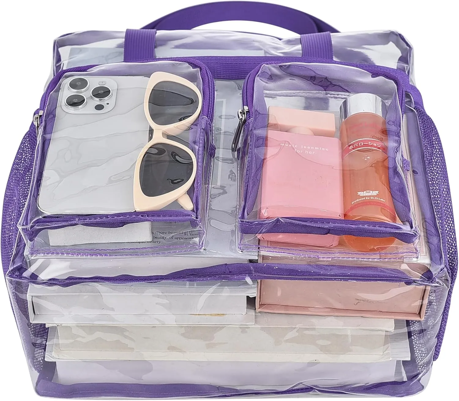 Oraben Clear Bag for Stadium Events 12x6x12 Clear Tote Bag for Women Transparent Lunch Bag for Work Sports Concert