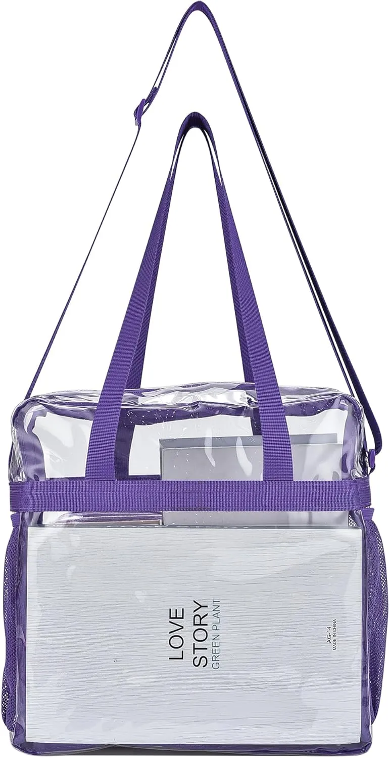 Oraben Clear Bag for Stadium Events 12x6x12 Clear Tote Bag for Women Transparent Lunch Bag for Work Sports Concert