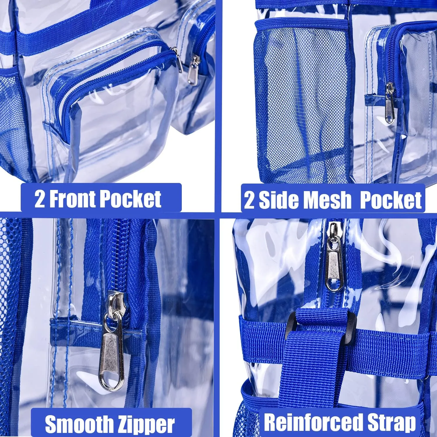 Oraben Clear Bag for Stadium Events 12x6x12 Clear Tote Bag for Women Transparent Lunch Bag for Work Sports Concert