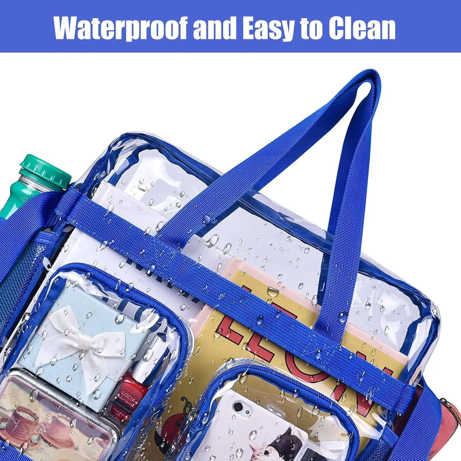 Oraben Clear Bag for Stadium Events 12x6x12 Clear Tote Bag for Women Transparent Lunch Bag for Work Sports Concert