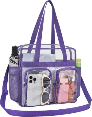 Oraben Clear Bag for Stadium Events 12x6x12 Clear Tote Bag for Women Transparent Lunch Bag for Work Sports Concert
