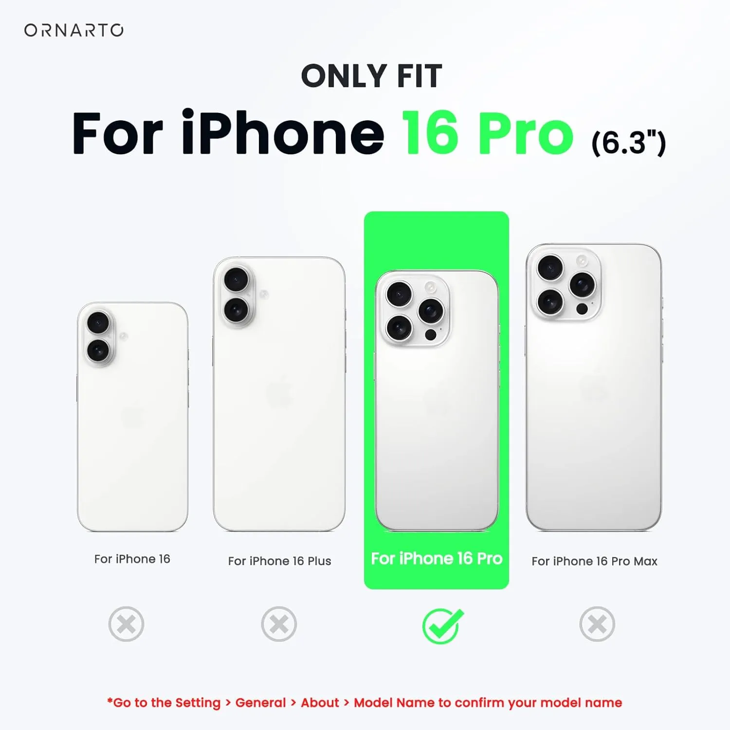 ORNARTO Compatible with iPhone 16 Pro Case 6.3", Slim Liquid Silicone 3 Layers Soft Gel Rubber Shockproof Protective Case with Anti-Scratch Microfiber Lining-Cactus