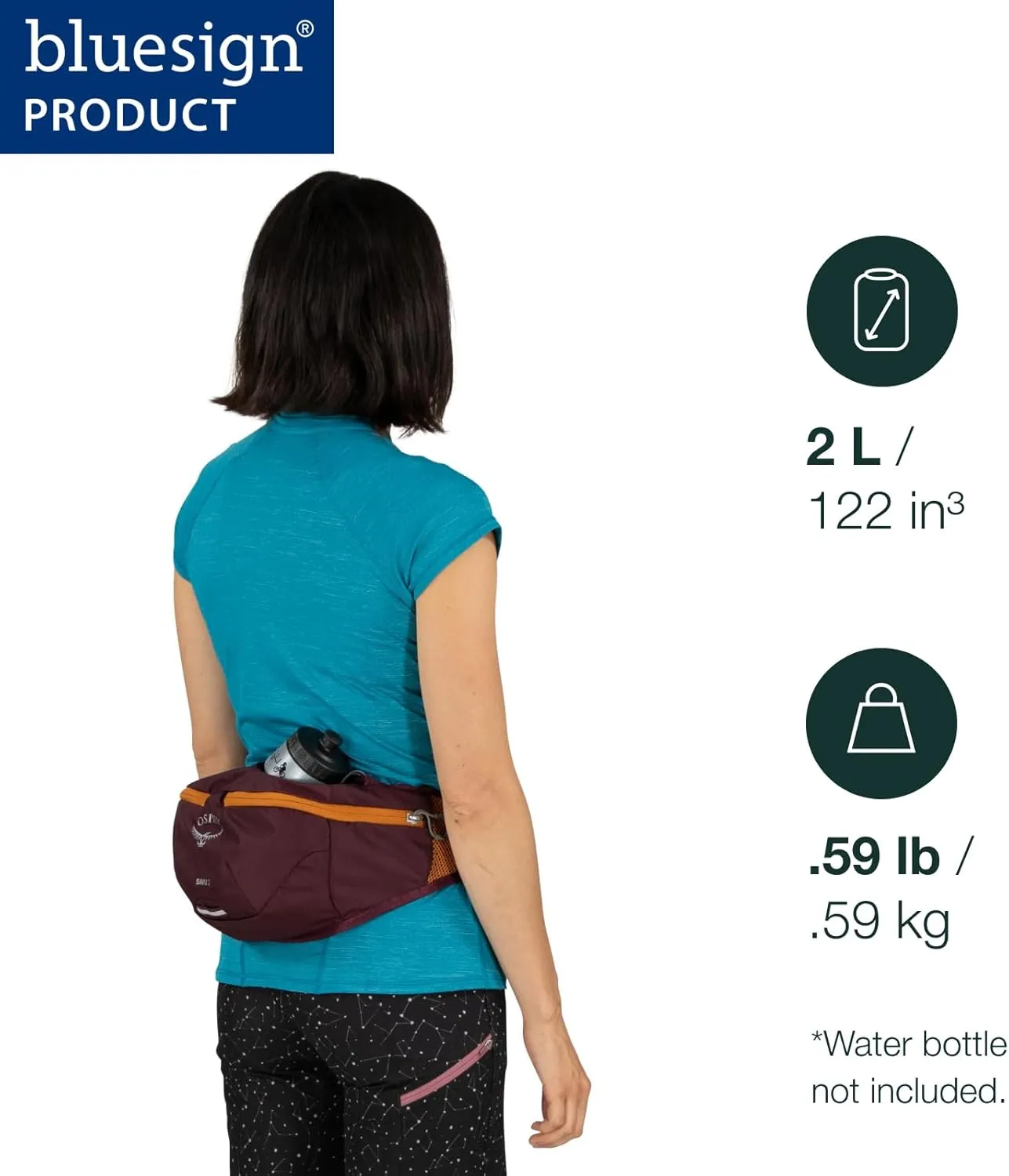 Osprey Savu 2L Unisex Biking Waist Pack, Aprium Purple