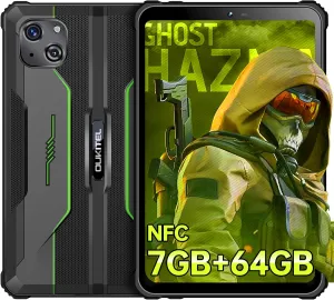 OUKITEL RT3 Rugged Android 13 Tablet - 8 Inch Waterproof-Tablet, 7GB 64GB 1TB Expandable, 5150mAh Battery Industrial Tablet PC, 16 8MP Camera, IP68&IP69K Tablet,4G Dual SIM/5G WiFi/BT5.3/OTG/NFC-Green