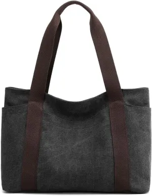 Oversize Canvas Women Weekender Bag Shopper Handbag Travel Purse Shoulder Work Travel Tote Bag for Women with Zipper