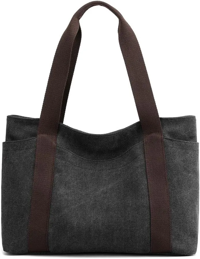 Oversize Canvas Women Weekender Bag Shopper Handbag Travel Purse Shoulder Work Travel Tote Bag for Women with Zipper