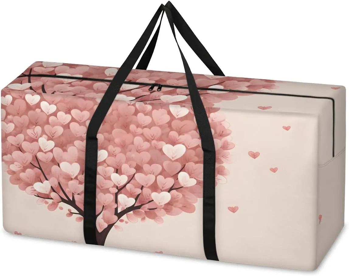 Oversized Moving Bags Bear Love Tree Waterproof Storage Totes Large Storage Bags for Clothes Packing Bags for Moving Travel & Clothes Storage