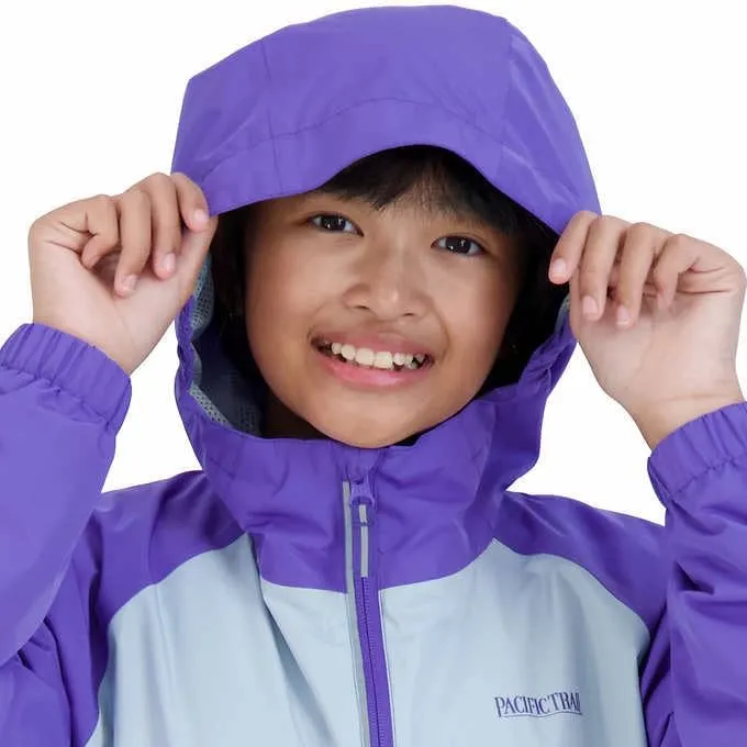 Pacific Trail Waterproof Breathable Youth Girls Rain Jacket