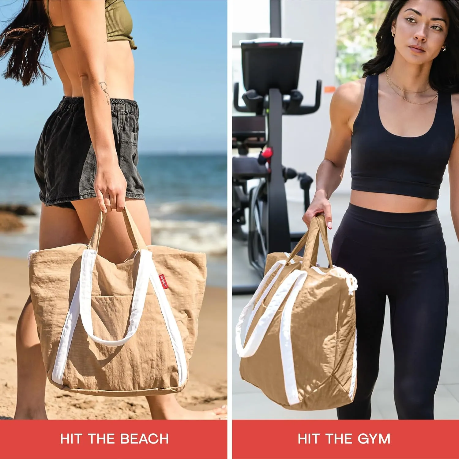Packable Beach Bag Waterproof Sandproof - Lightweight & Foldable Travel Tote for Summer, Pool, Boat, Vacation, Gym
