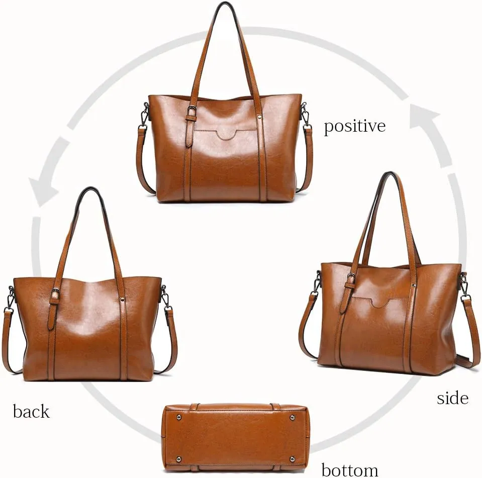 Pahajim Womens Leather Purses and Handbags Top Handle Satchel Bags Tote Bags Tote Purses for Women