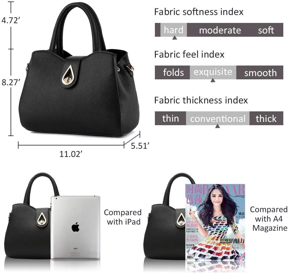 Pahajim Womens Leather Purses and Handbags Top Handle Satchel Bags Tote Bags Tote Purses for Women