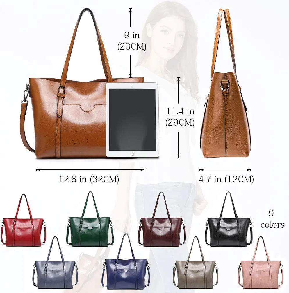 Pahajim Womens Leather Purses and Handbags Top Handle Satchel Bags Tote Bags Tote Purses for Women