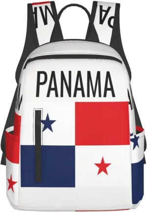Panama Flag Travel Backpacks Casual Laptop Backpack Sport Rucksack Large Capacity Daypack Multi-Pockets Adjustable Strap Bag for Working Hiking