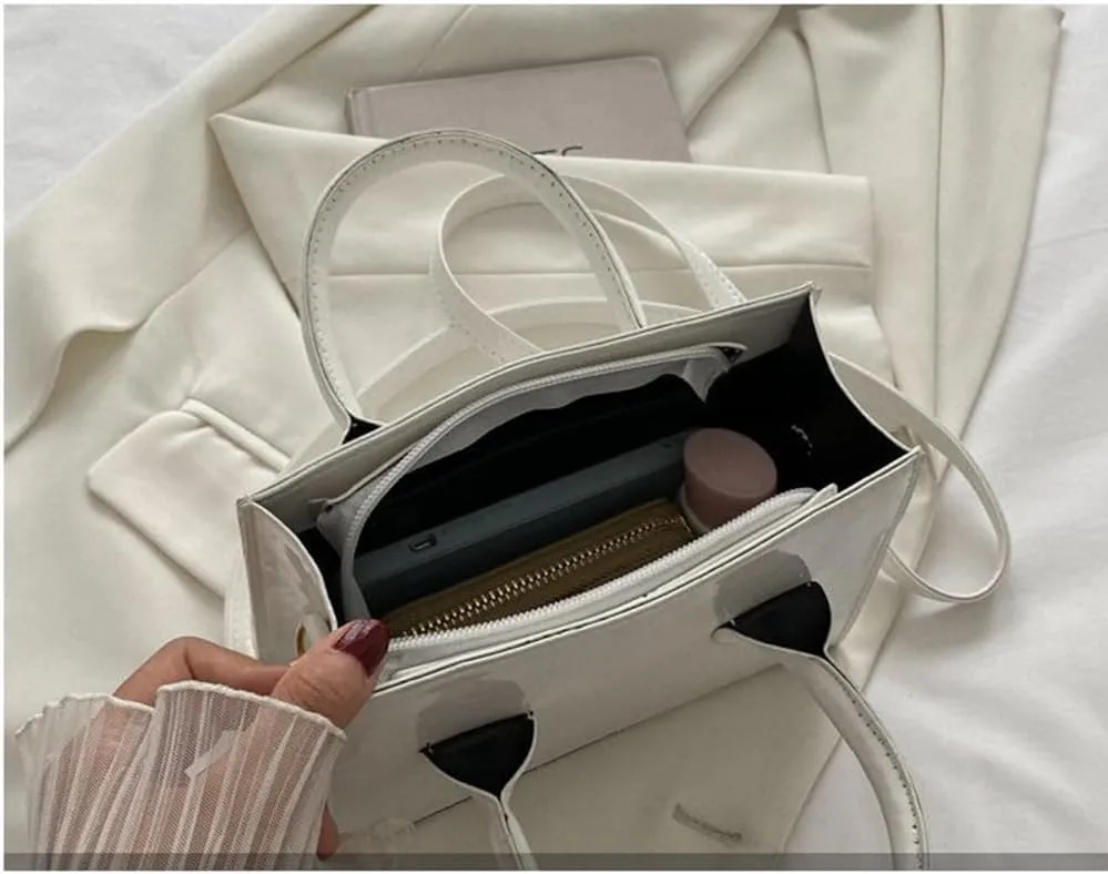 Patent Leather Handbag Shinny Clutch Purse Mini Shoulder Bag Evening Purse for Women