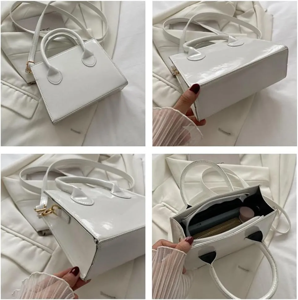 Patent Leather Handbag Shinny Clutch Purse Mini Shoulder Bag Evening Purse for Women
