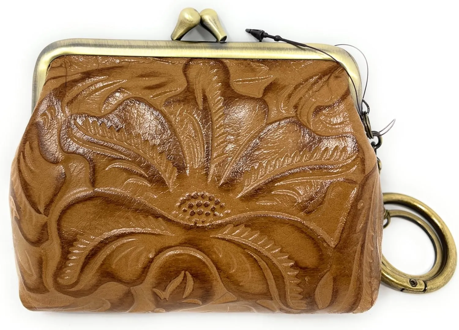 Patricia Nash Tooled Leather Borse Coin Purse, Biscuit