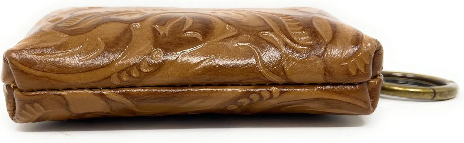 Patricia Nash Tooled Leather Borse Coin Purse, Biscuit
