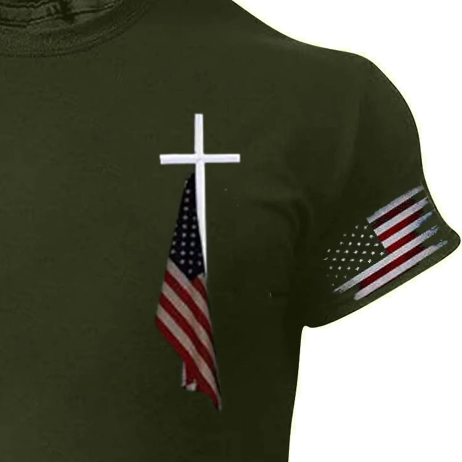 Patriotic Shirts for Men American Flag 4Th of July Independence Day Fashion Short Sleeve Shirt Casual Beach Summer T-Shirts