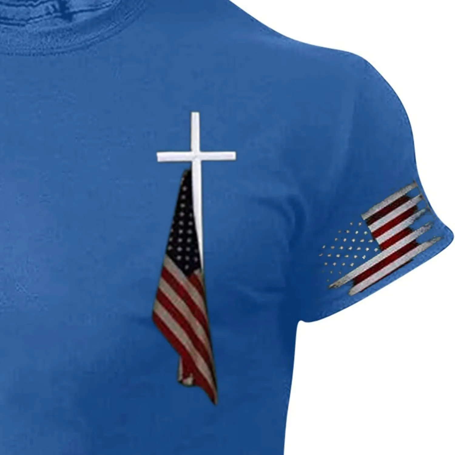 Patriotic Shirts for Men American Flag 4Th of July Independence Day Fashion Short Sleeve Shirt Casual Beach Summer T-Shirts