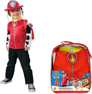 Paw Patrol Marshall Deluxe Costume Top, Hat and Pup Pack, Red