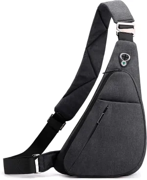 Peicees Sling Bag For Men Women Small Crossbody Backpack Shoulder Bag Man Purse Chest Bag For Hiking Travel