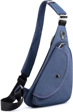 Peicees Sling Bag For Men Women Small Crossbody Backpack Shoulder Bag Man Purse Chest Bag For Hiking Travel