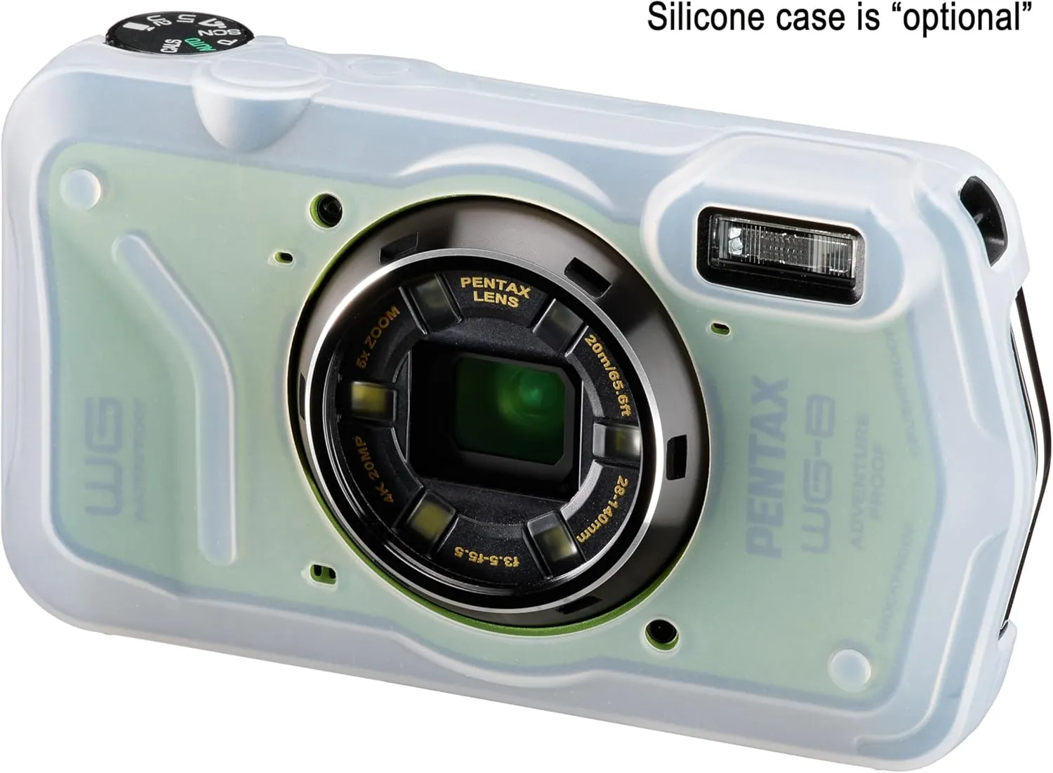 PENTAX WG-8 Green All-Weather Adventure Camera, Featuring Outstanding Waterproof, dustproof, Shock-Resistant Performance, Multi-Application Ring Light for Macro Photography and Webcam Function
