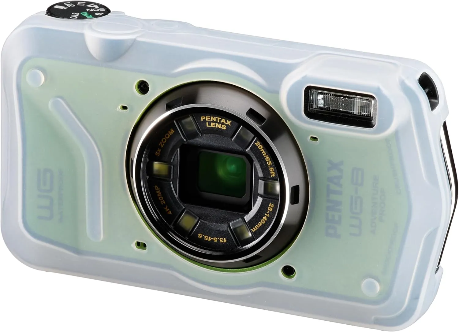PENTAX WG-8 Green All-Weather Adventure Camera, Featuring Outstanding Waterproof, dustproof, Shock-Resistant Performance, Multi-Application Ring Light for Macro Photography and Webcam Function